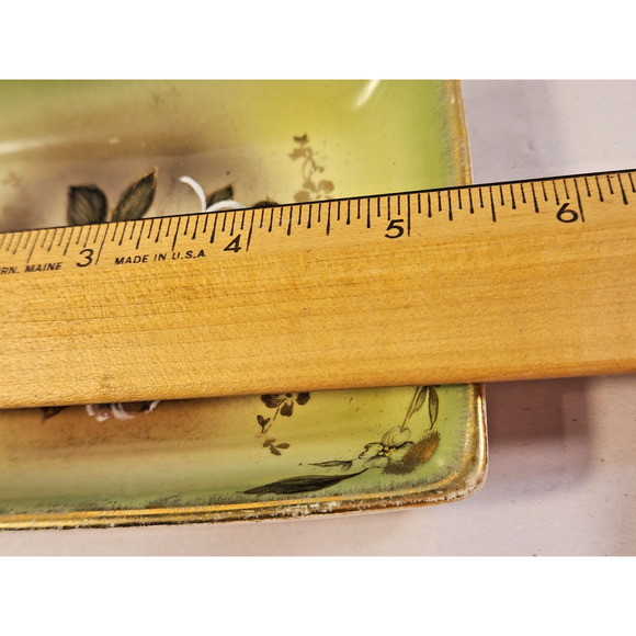 Vintage ZAPUN Porcelain Trinket/Pin Dish USA Hand Painted Magnolia Flowers - Picture 6 of 8